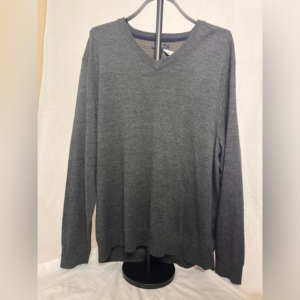 Club Room Charcoal V-Neck Sweater
